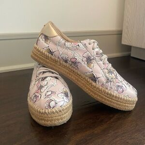 Kaanas Floral Espadrille Sneakers, Size 9. Worn Once!
